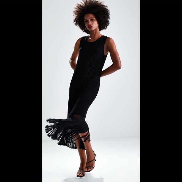 Zara | Dresses | Zara Fringe Crochet 